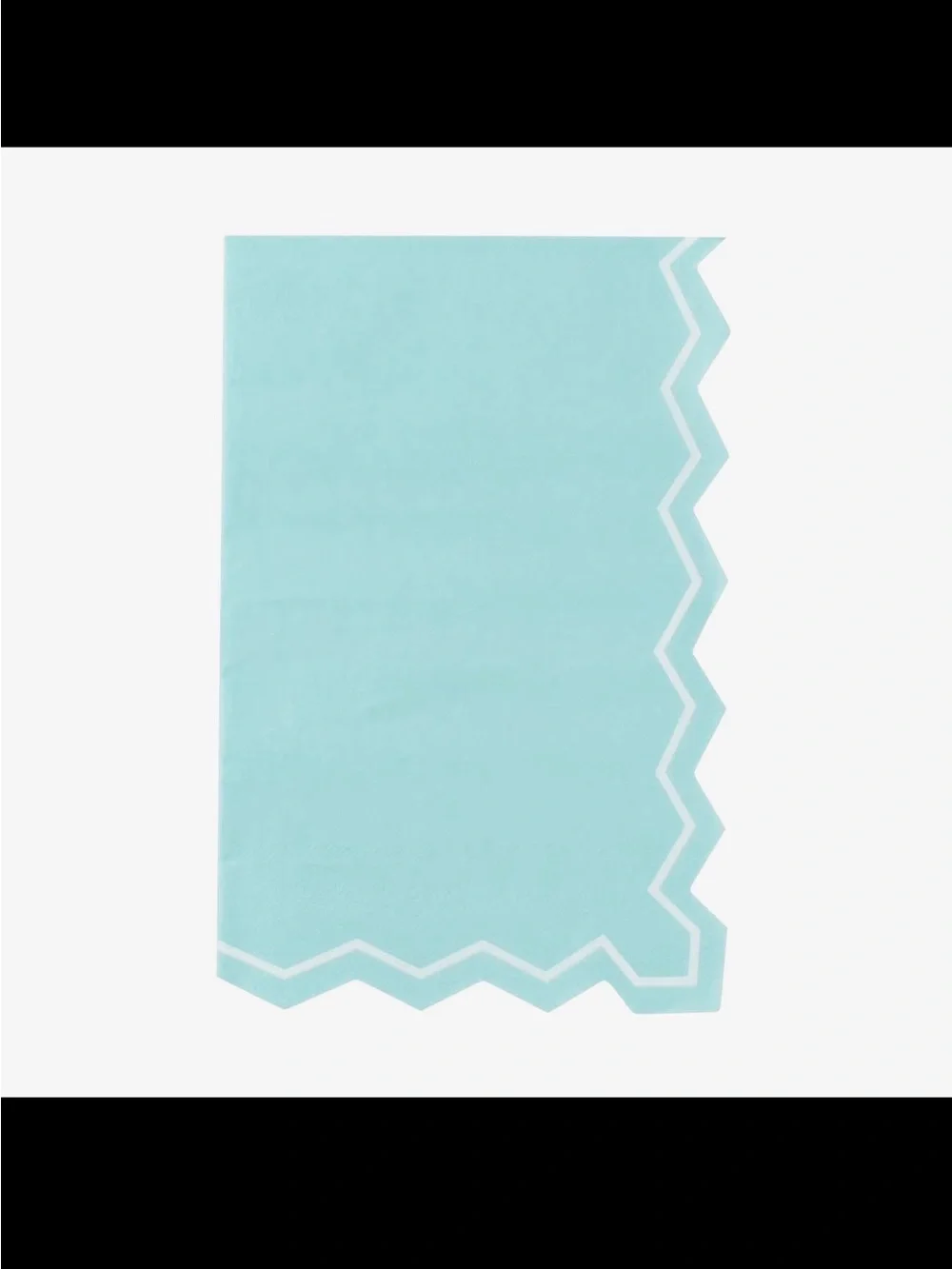 NWT! Aqua Zigzag Edge Party Guest Napkins - Home Party Supplies 16/package